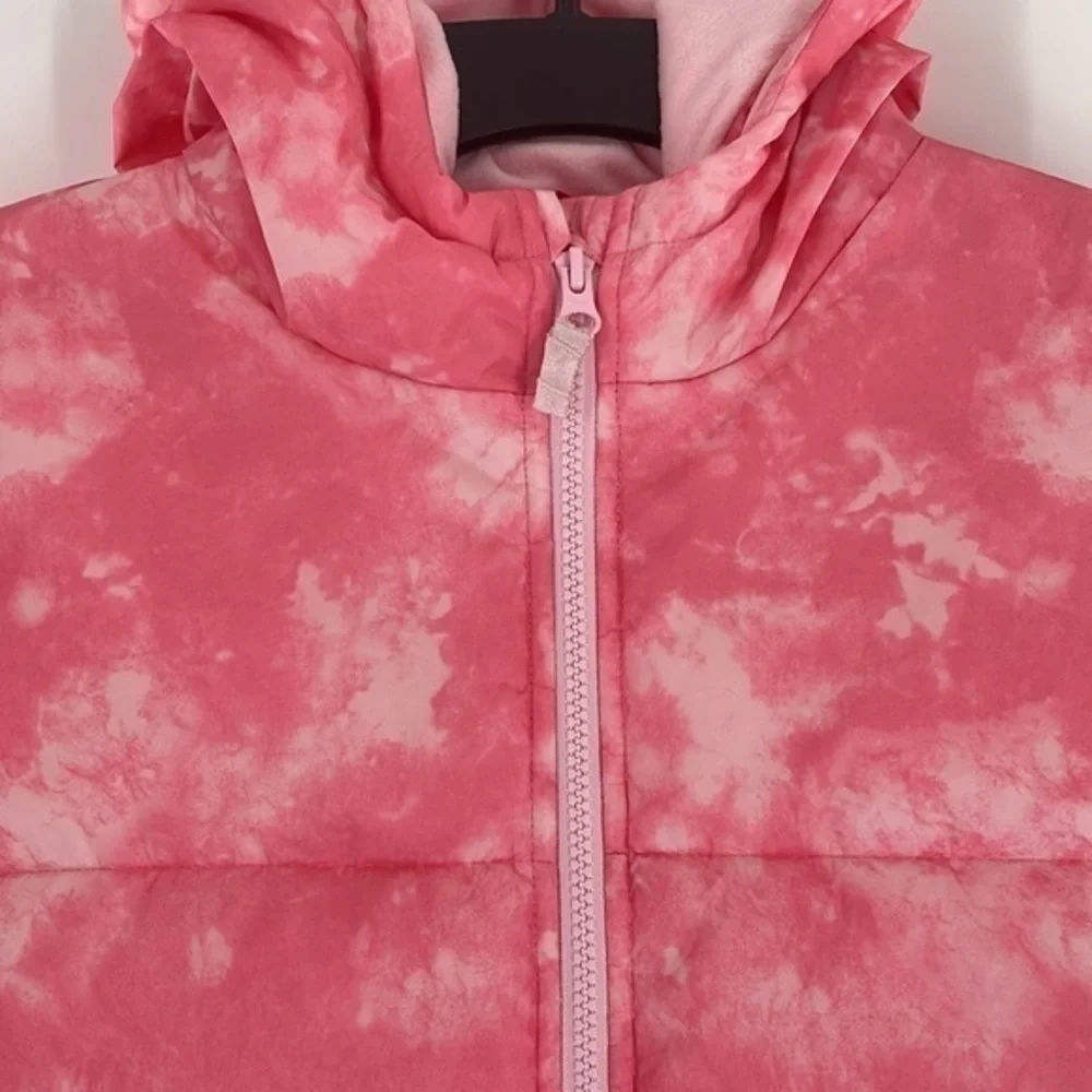 NEW OshKosh B'gosh Girl’s Pink Tie-Dye Fleece Lined Puffer Coat